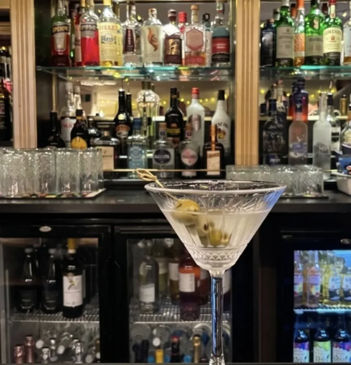 A signature cocktail at The Yew Tree bar