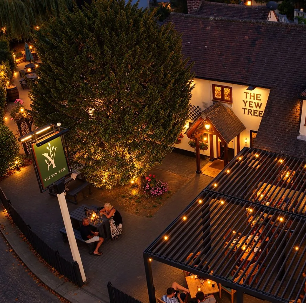 The Yew Tree at night