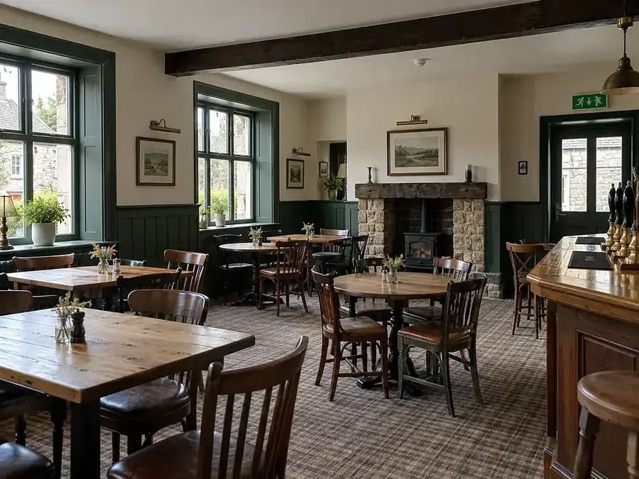 The bar and snug at The Yew Tree