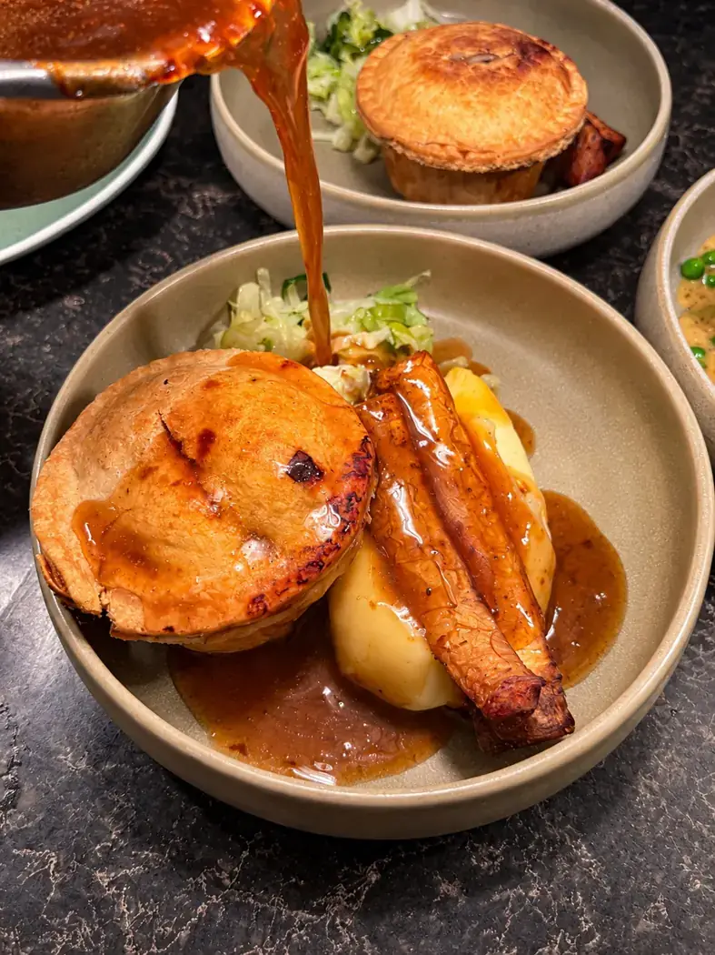Pie, mash and gravy at The Yew Tree, Maidstone